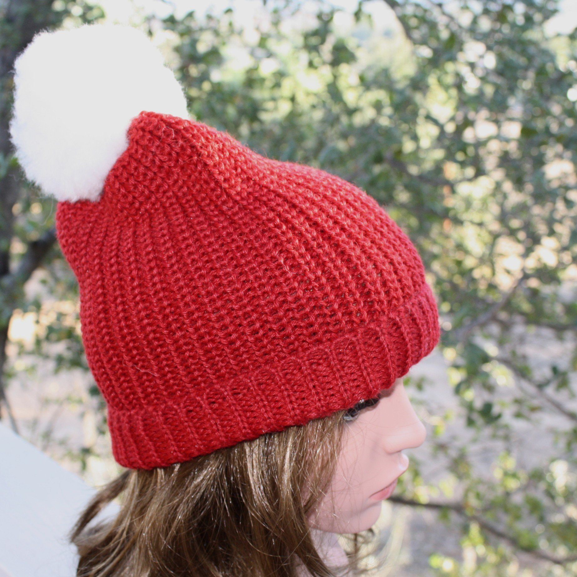 100% Alpaca Pom-Pom Channel Beanie Hat - pokema100% Alpaca Pom-Pom Channel Beanie Hat