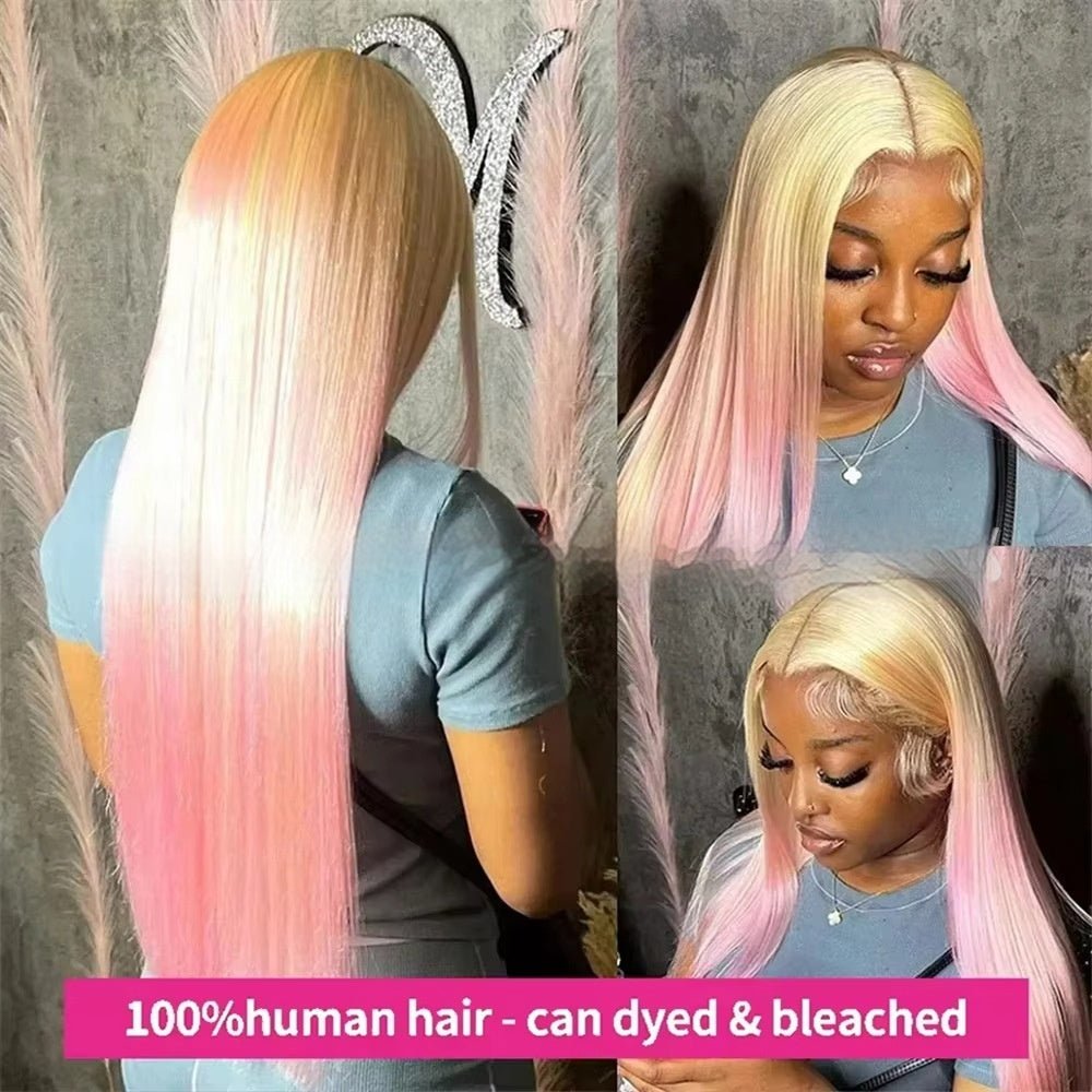 12-40Inch 613 Blonde Straight Human Hair Wigs DIY Colors - pokema960753fb3632a748a8ca74870c87f1c5
