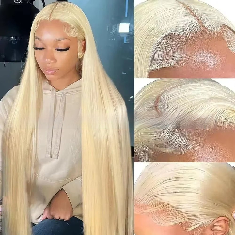 12-40Inch 613 Blonde Straight Human Hair Wigs DIY Colors - pokema93c669b563572517c3a1b6c671058db4
