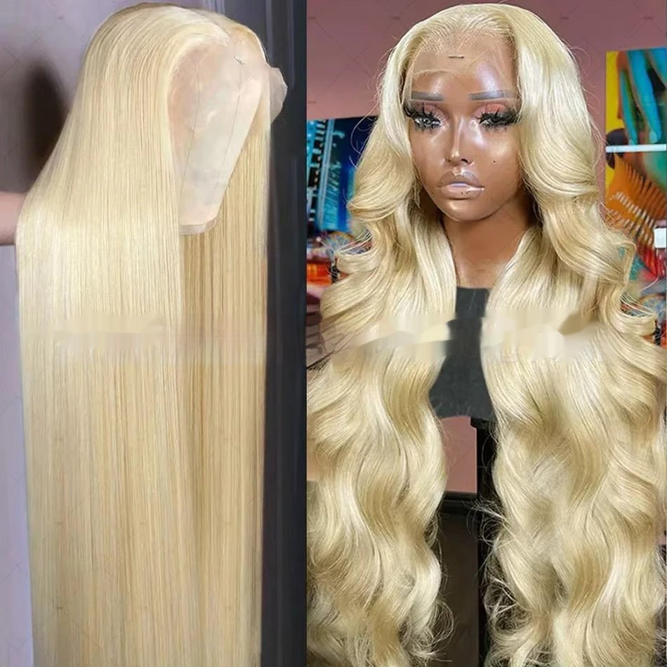 12-40Inch 613 Blonde Straight Human Hair Wigs DIY Colors - pokema6afd0d5d23021253cb58219637c75952