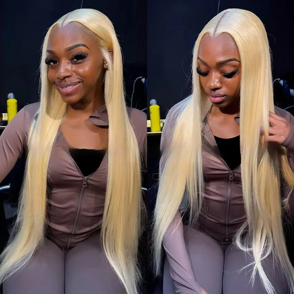 12-40Inch 613 Blonde Straight Human Hair Wigs DIY Colors - pokemaea60335acd1de2bfa920b64f2934aa53