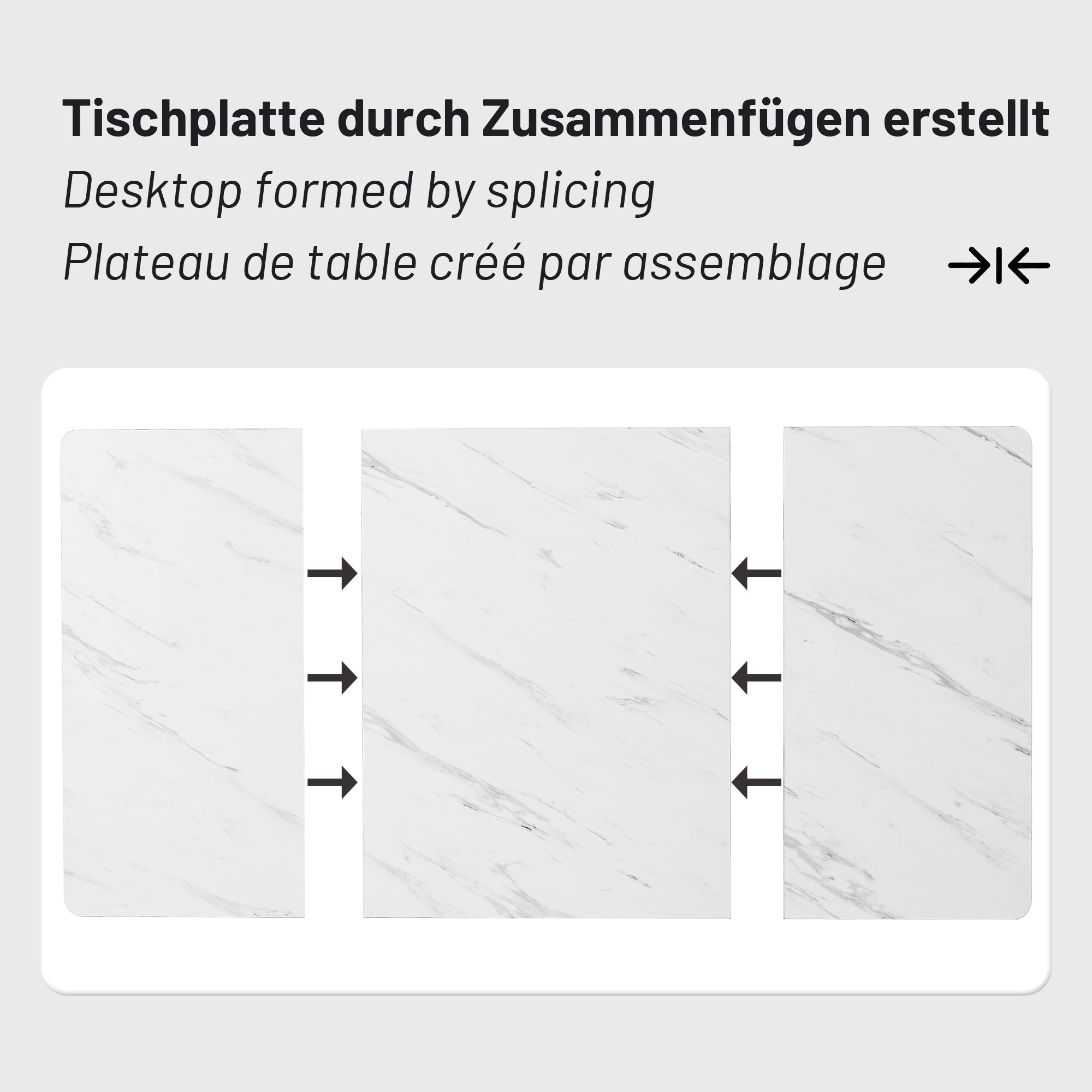 140 X 80cm Dining Table, 1-pcs Modern Kitchen Table, Metal Frame Rectangular Dining Table In Modern Marble Pattern Kitchen Table With Adjustable Feet For Dining Room Living Room, White Black - pokema86fdccad124d619aa842a622a1810c18