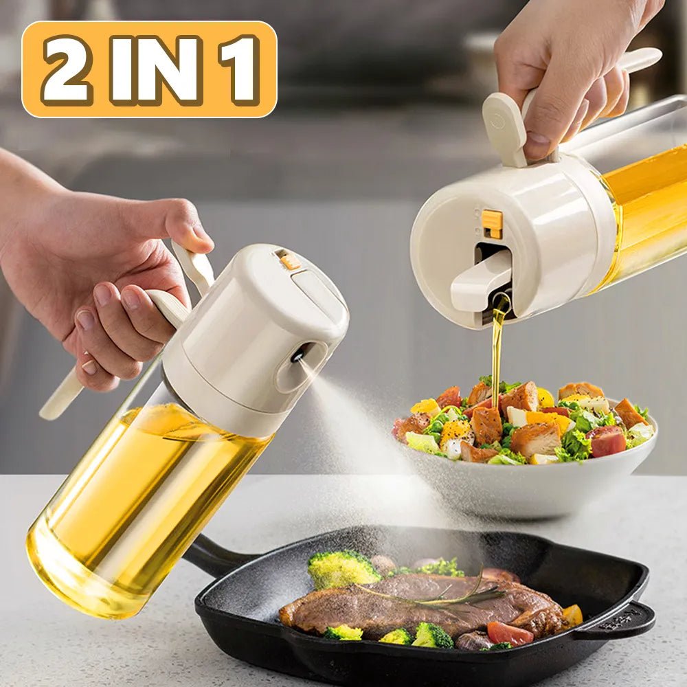 2 In 1 Oil Sprayer Bottle BBQ Cooking Oil Dispenser Olive Oil Pourers Sprayer Kitchen Baking Oil Mister Vinegar Bottle - pokema35cbe82d546fb416a80e22f3cd2592af
