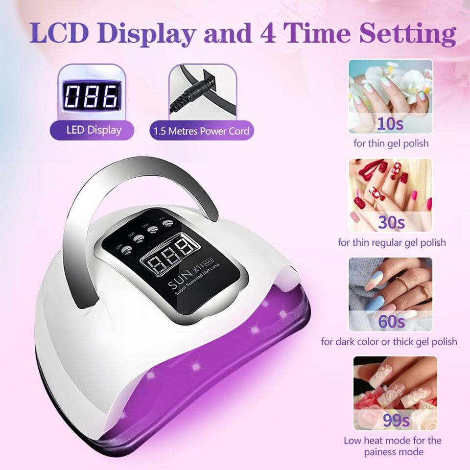 280W UV Nail Lamp Tool 66LED Professional Polish Dryer Gel Acrylic Curing Lights - pokema1d9159160d5d4678715bf8fa7fed7ea7