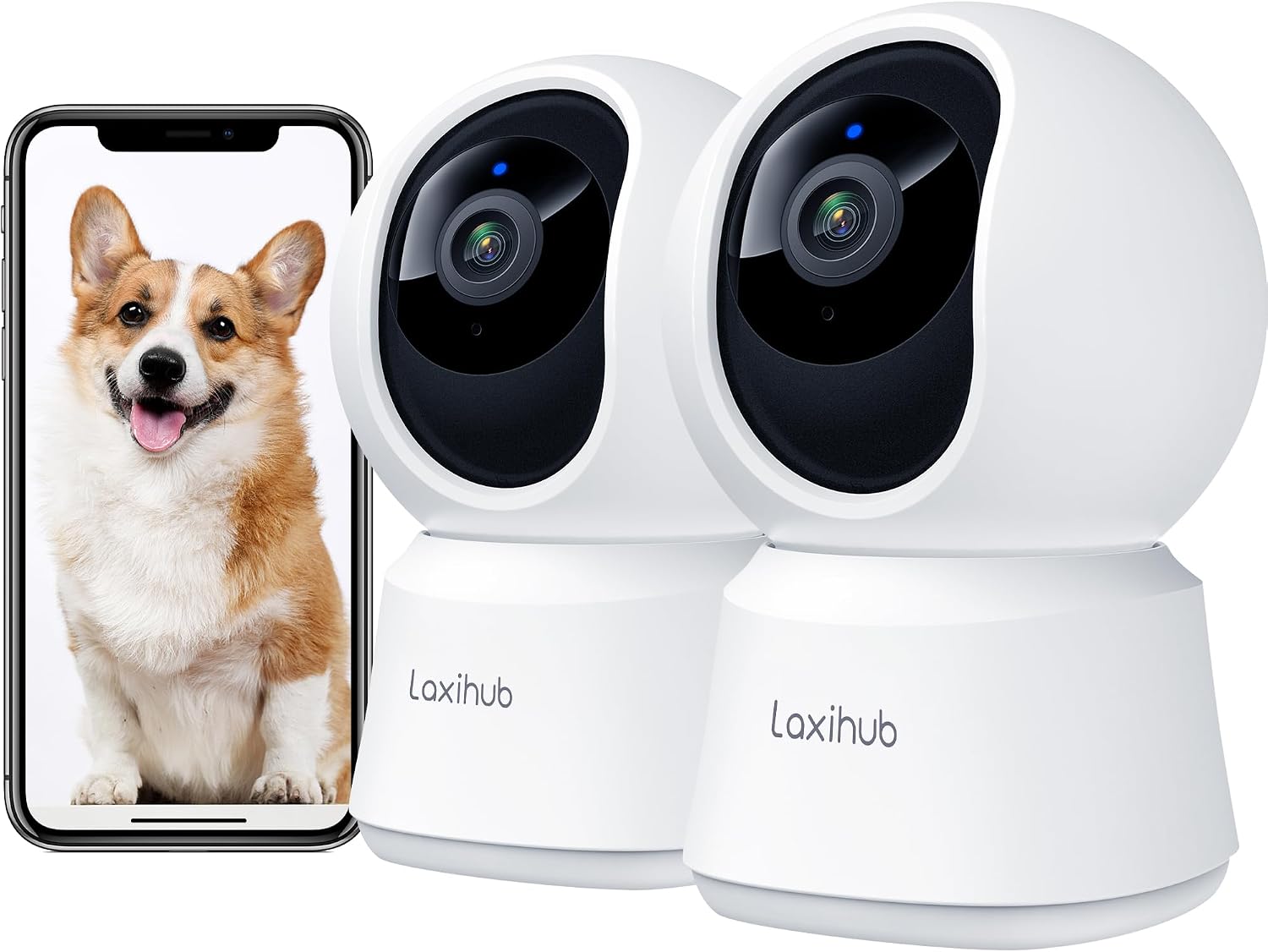 360° View 2K Pet Camera with Phone App 2 Pack, Indoor Security Camera, Baby Monitor, Motion Tracking, Pan/Tilt, Night Vision, Two-Way Audio, Works with Alexa, 2.4G WiFi Only (P2T 2PC) - pokema360° View 2K Pet Camera with Phone App 2 Pack, Indoor Security Camera, Baby Monitor, Motion Tracking, Pan/Tilt, Night Vision, Two-Way Audio, Works with Alexa, 2.4G WiFi Only (P2T 2PC)