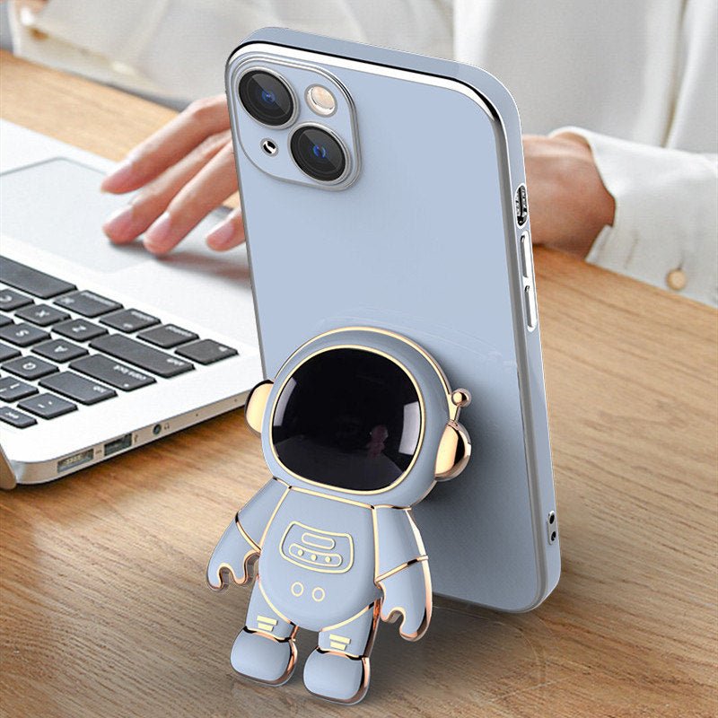 3D Astronaut Phone Case Anti-Drop Electroplating Bracket - pokema21030f9ddffc23e52bf9f12c790d214d