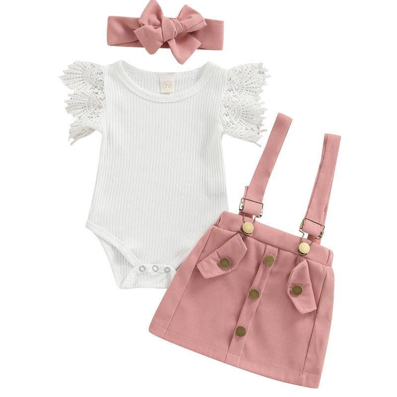3Pcs Infant Baby Girl Outfits,Summer Clothes Sets Ruffle Ribbed Romper - pokemad566cf5e348951fd4693f8facab10bca