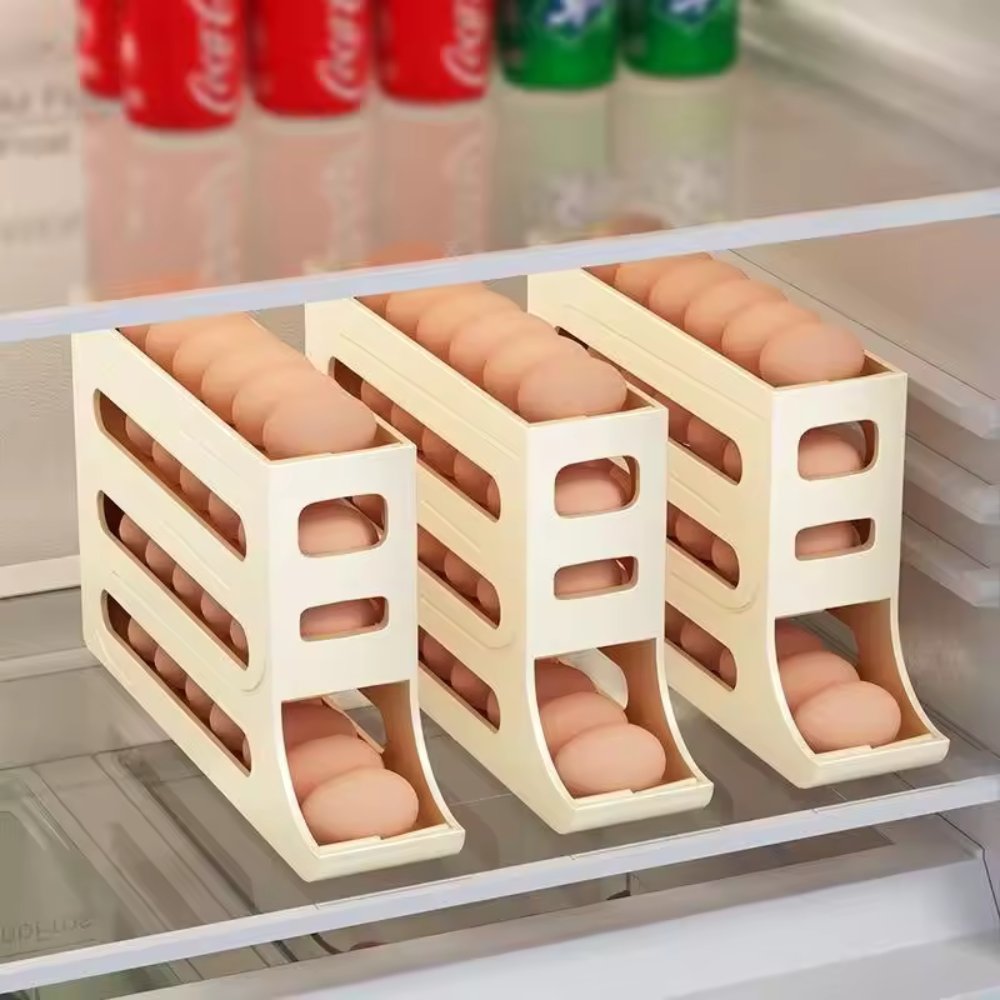 4-Tier Rolling Egg Dispenser - pokema4-Tier Rolling Egg Dispenser