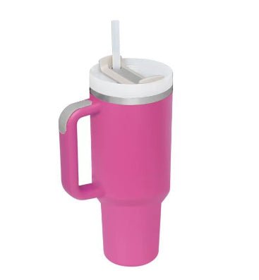 40 Oz Tumbler With Handle Straw Insulated, Stainless Steel Spill Proof Vacuum Coffee Cup Tumbler With Lid Tapered Mug Gifts For Valentine Lover Suitable For Car Gym Office Travel - pokema484eeb1779ea3b7c2f37e3b7d0ccfa00