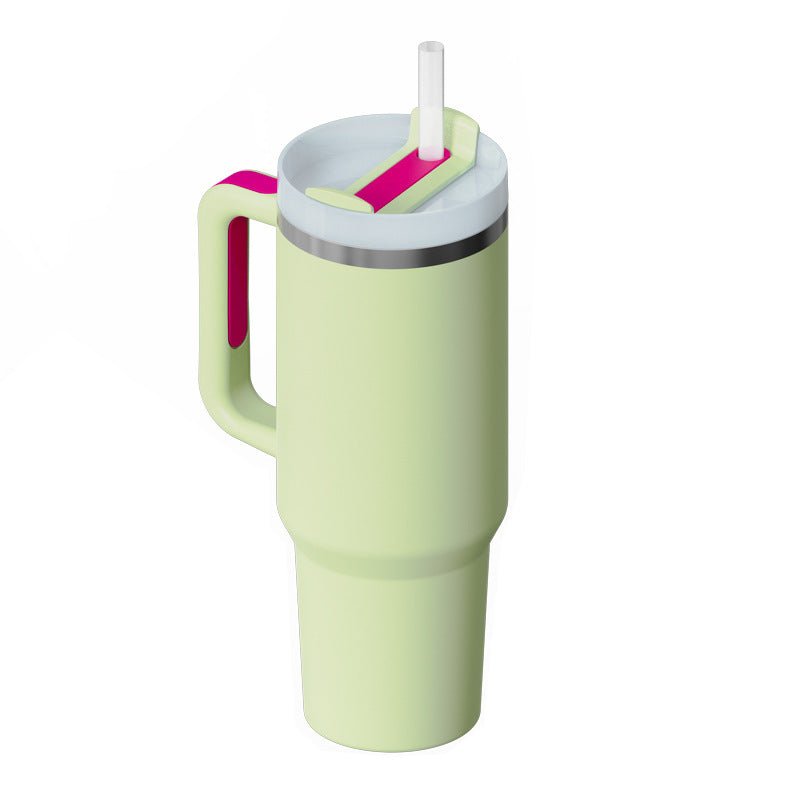 40 Oz Tumbler With Handle Straw Insulated, Stainless Steel Spill Proof Vacuum Coffee Cup Tumbler With Lid Tapered Mug Gifts For Valentine Lover Suitable For Car Gym Office Travel - pokema86304644feecee66661eb9bd0c6584d9