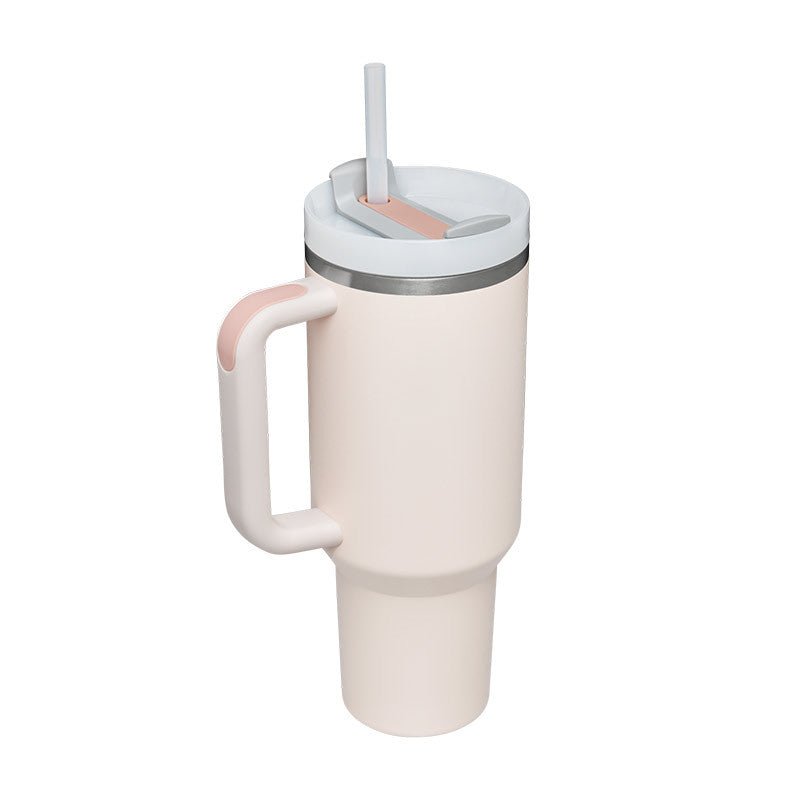 40 Oz Tumbler With Handle Straw Insulated, Stainless Steel Spill Proof Vacuum Coffee Cup Tumbler With Lid Tapered Mug Gifts For Valentine Lover Suitable For Car Gym Office Travel - pokema86e2817d8ee973f021432b6d99edaf77