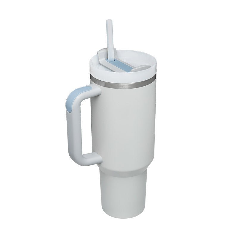 40 Oz Tumbler With Handle Straw Insulated, Stainless Steel Spill Proof Vacuum Coffee Cup Tumbler With Lid Tapered Mug Gifts For Valentine Lover Suitable For Car Gym Office Travel - pokema452fec99ed8de413eebc7d81c810a60a
