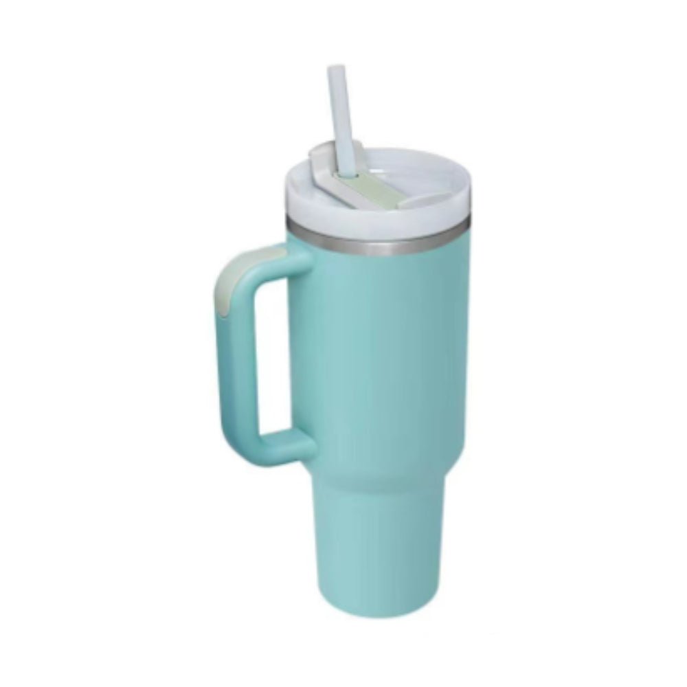 40 Oz Tumbler With Handle Straw Insulated, Stainless Steel Spill Proof Vacuum Coffee Cup Tumbler With Lid Tapered Mug Gifts For Valentine Lover Suitable For Car Gym Office Travel - pokemae95dcd68beb1cbe1e44926878a28a03d