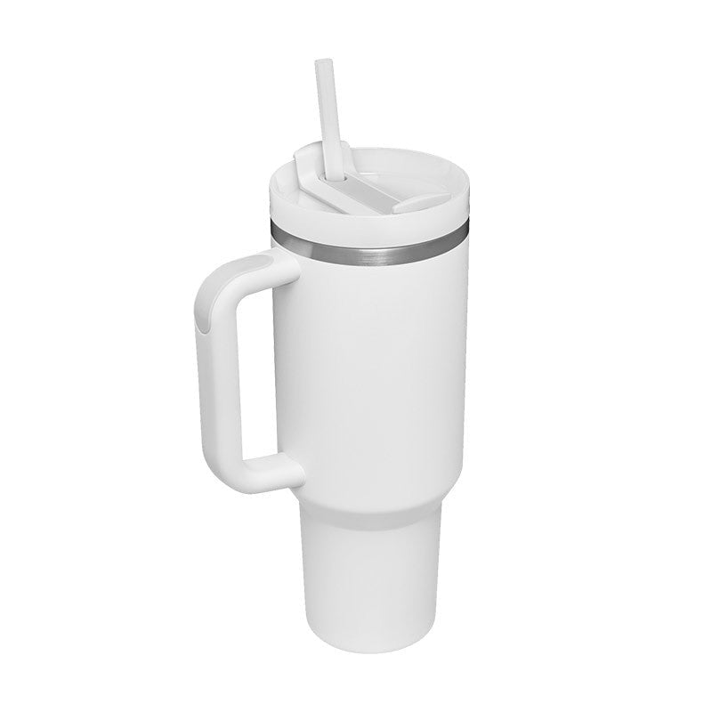 40 Oz Tumbler With Handle Straw Insulated, Stainless Steel Spill Proof Vacuum Coffee Cup Tumbler With Lid Tapered Mug Gifts For Valentine Lover Suitable For Car Gym Office Travel - pokemadddebeec7dc20edfa9cf0210e9df5b80