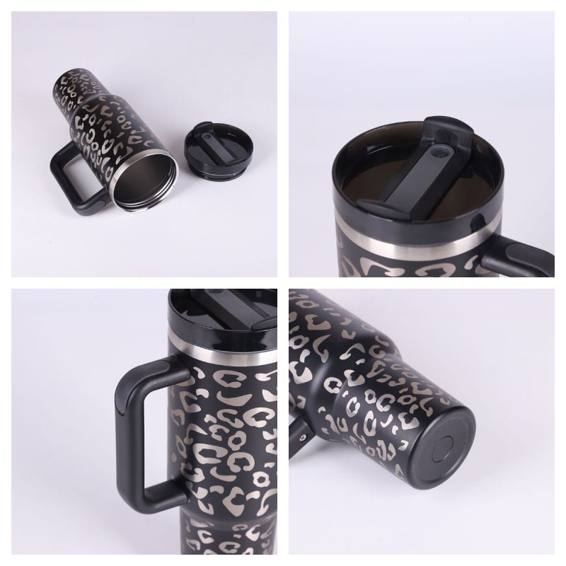 40 Oz Tumbler With Handle Straw Insulated, Stainless Steel Spill Proof Vacuum Coffee Cup Tumbler With Lid Tapered Mug Gifts For Valentine Lover Suitable For Car Gym Office Travel - pokema63f3370a8f0a98232c4558a41cb2cd31