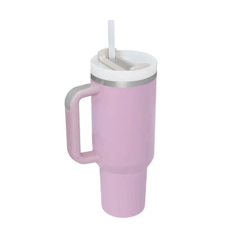 40 Oz Tumbler With Handle Straw Insulated, Stainless Steel Spill Proof Vacuum Coffee Cup Tumbler With Lid Tapered Mug Gifts For Valentine Lover Suitable For Car Gym Office Travel - pokema3b635fa0b807a2a2d124cc98b755c25f
