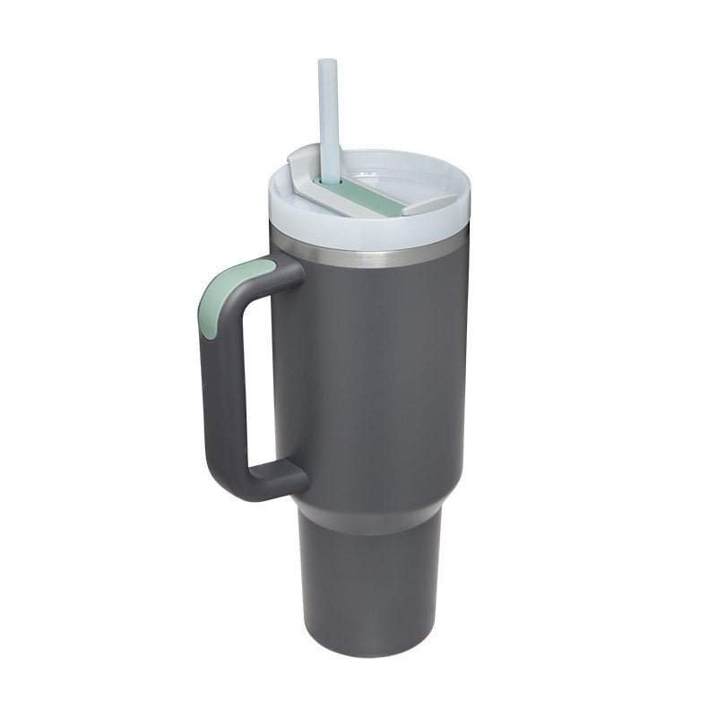 40 Oz Tumbler With Handle Straw Insulated, Stainless Steel Spill Proof Vacuum Coffee Cup Tumbler With Lid Tapered Mug Gifts For Valentine Lover Suitable For Car Gym Office Travel - pokemac48f19d7d5bd56224abedc2550df139f