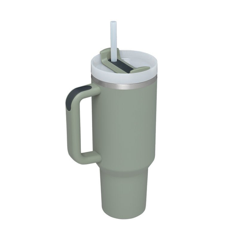 40 Oz Tumbler With Handle Straw Insulated, Stainless Steel Spill Proof Vacuum Coffee Cup Tumbler With Lid Tapered Mug Gifts For Valentine Lover Suitable For Car Gym Office Travel - pokemaf0725015973df8432241737296c3ec19
