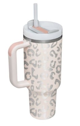 40 Oz Tumbler With Handle Straw Insulated, Stainless Steel Spill Proof Vacuum Coffee Cup Tumbler With Lid Tapered Mug Gifts For Valentine Lover Suitable For Car Gym Office Travel - pokema1c9581b92023ebd3c2e33cdccff983f3