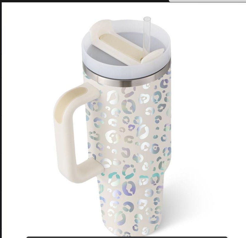 40 Oz Tumbler With Handle Straw Insulated, Stainless Steel Spill Proof Vacuum Coffee Cup Tumbler With Lid Tapered Mug Gifts For Valentine Lover Suitable For Car Gym Office Travel - pokema8fbac9552318d8ae240d43dea9fb8c66