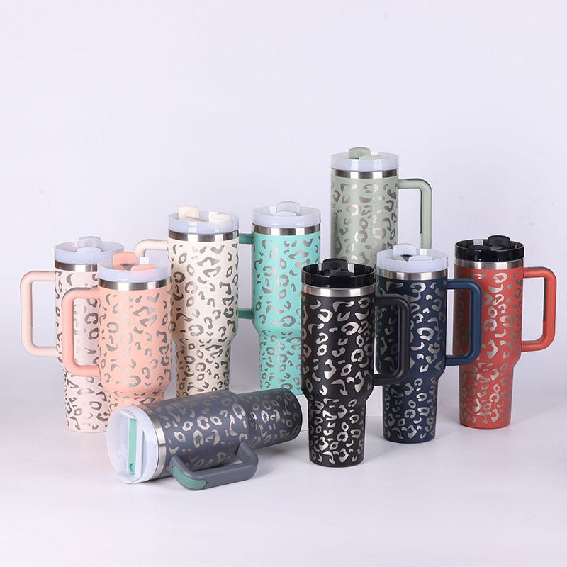 40 Oz Tumbler With Handle Straw Insulated, Stainless Steel Spill Proof Vacuum Coffee Cup Tumbler With Lid Tapered Mug Gifts For Valentine Lover Suitable For Car Gym Office Travel - pokema607d3c01bb073f3dae9aac240b45e7a1