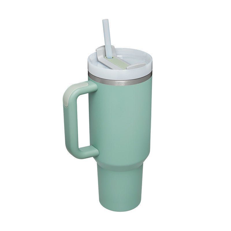 40 Oz Tumbler With Handle Straw Insulated, Stainless Steel Spill Proof Vacuum Coffee Cup Tumbler With Lid Tapered Mug Gifts For Valentine Lover Suitable For Car Gym Office Travel - pokema26519baf449e2ef5d357893b7cbbfd13