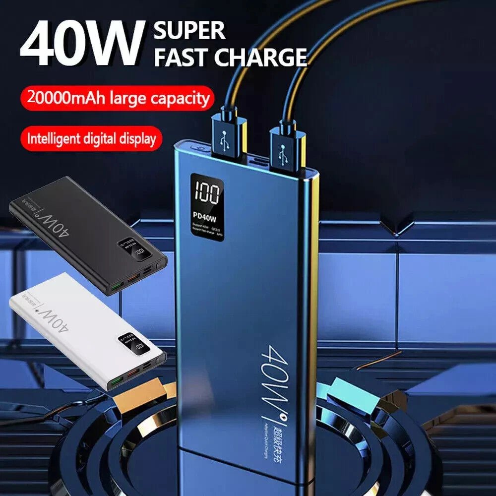 40W 20000mAh High-capacity Power Bank, Ultra-fast Charging, Compatible With IPhone, Samsung, Huawei And Other Mobile Phones. - pokemab924d301bda2967c4088b5e9715e756e