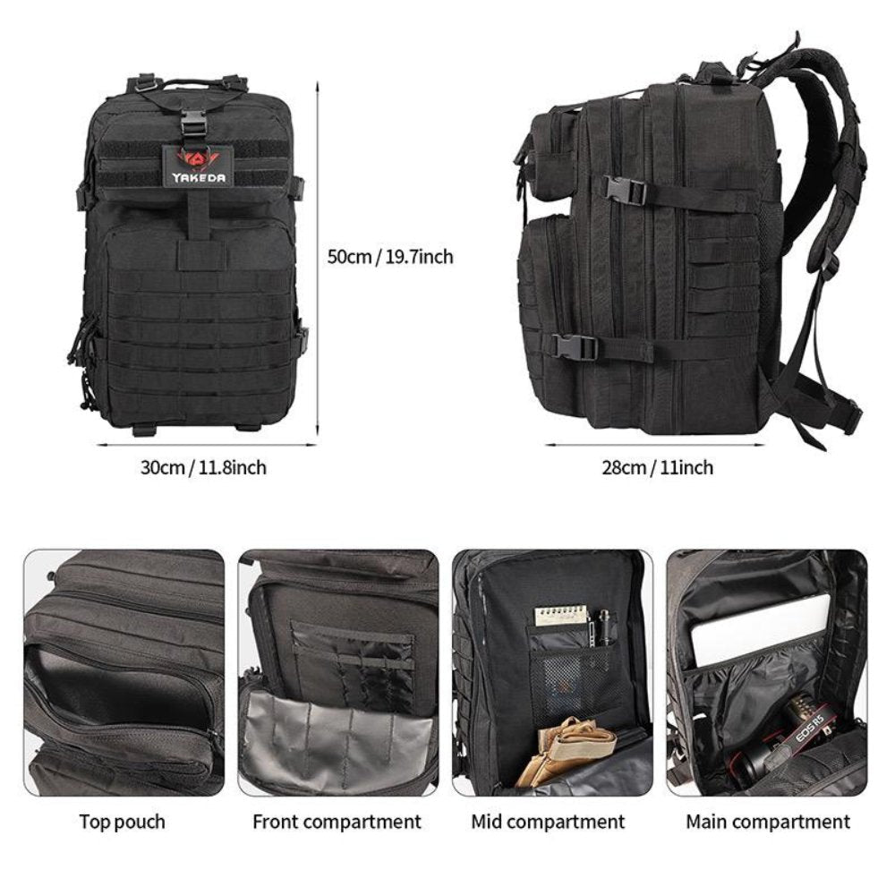 42L Tactical Backpack Bag with USA Patch - pokema42L Tactical Backpack Bag with USA Patch