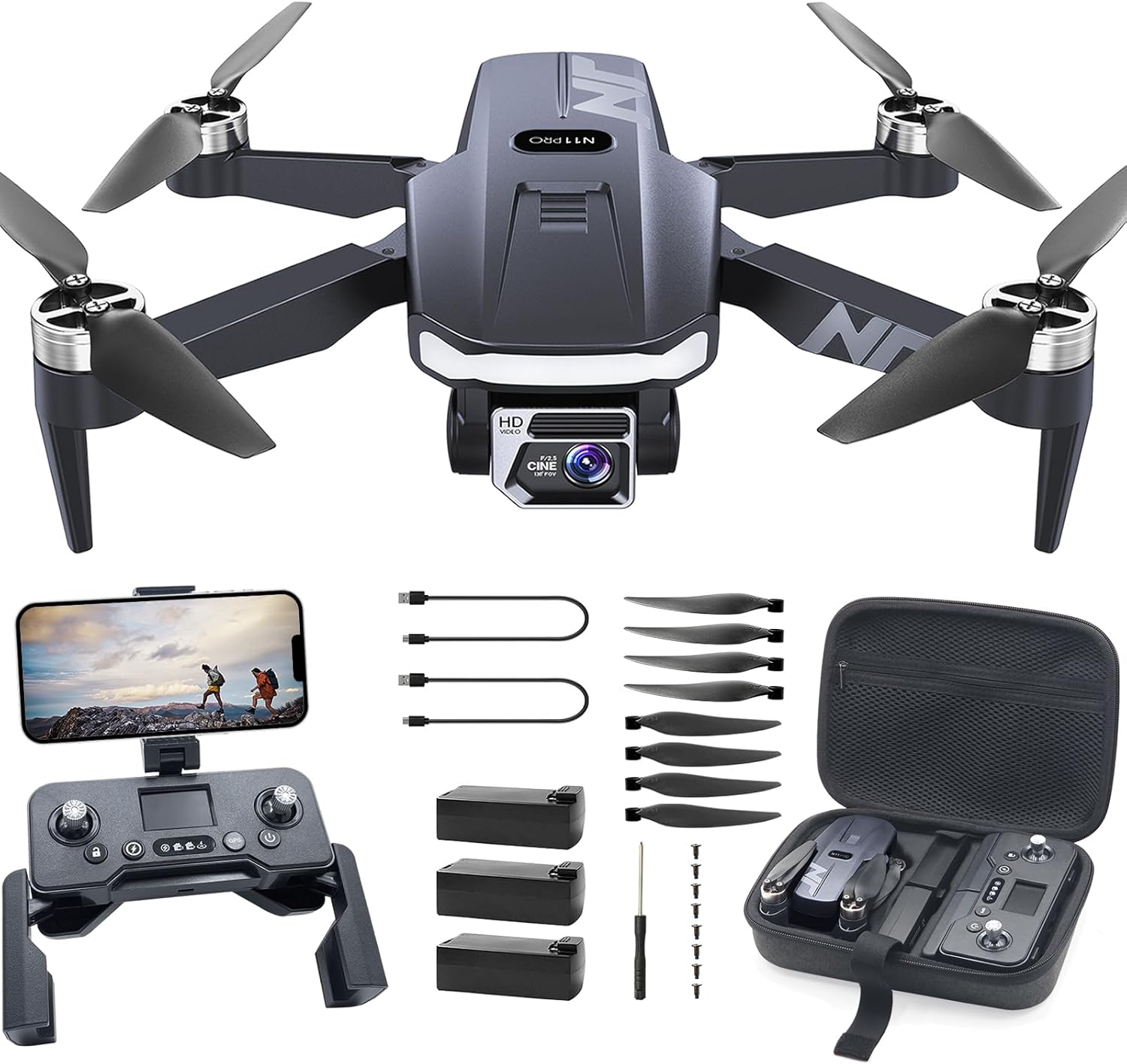 4K GPS Drone with Camera for Adults, 90 Min 3 Battery Long Flight Time | Auto Return, Follow Me, Long Control Range, Brushless Motor, 5G FPV RC Quadcopter for Beginners - pokema4K GPS Drone with Camera for Adults, 90 Min 3 Battery Long Flight Time | Auto Return, Follow Me, Long Control Range, Brushless Motor, 5G FPV RC Quadcopter for Beginners