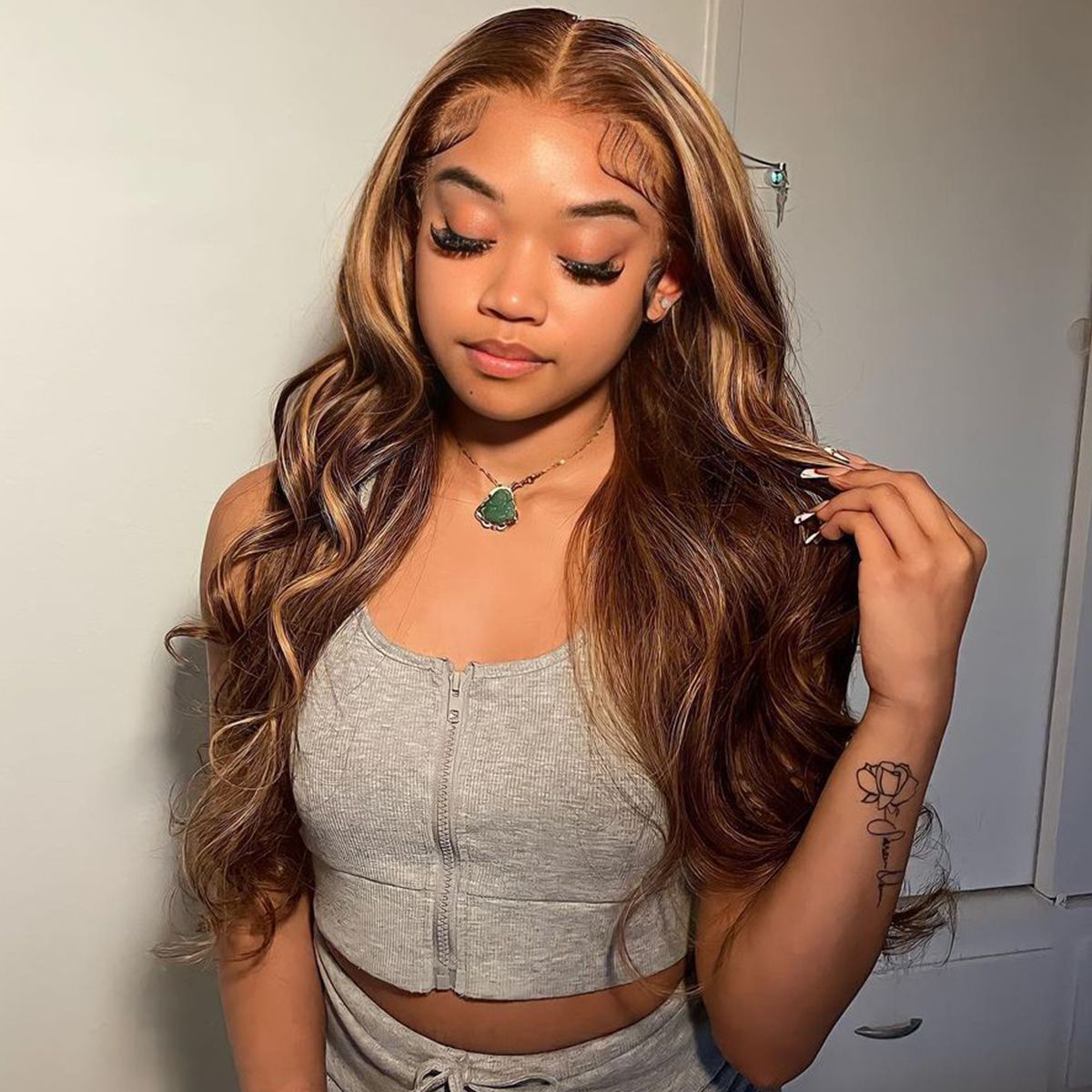 4x4 Lace Closure Wig Human Hair P427 Body Wave Density - pokema3ca2e4d915e0659adfe6d31adda6ac9a
