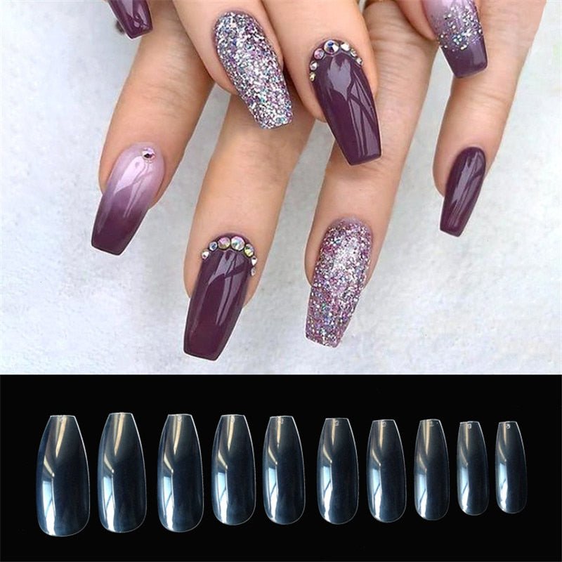 500 transparent natural fake nails - pokemaba03c734afdcbb404fac4ebbf26a66da