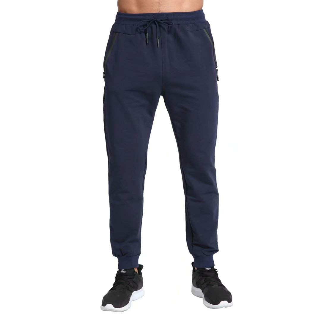 Tansozer Men's Lightweight Joggers Casual Slim Sweatpants Track Pants with Zipper Pockets