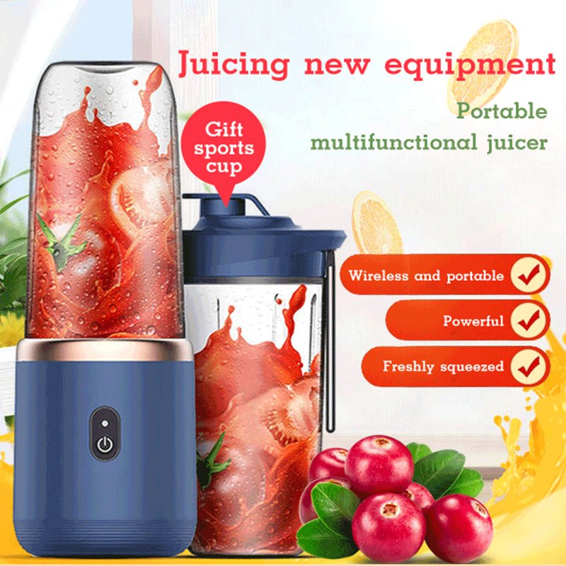 6blade Portable Blender Mini Juicer Cup Extractor Smoothie USB Charging Fruit Squeezer Blender Food Mixer Ice Crusher Portable Juicer Machine - pokema8c91acf0da3f1d2c099d2aa6c56889d5