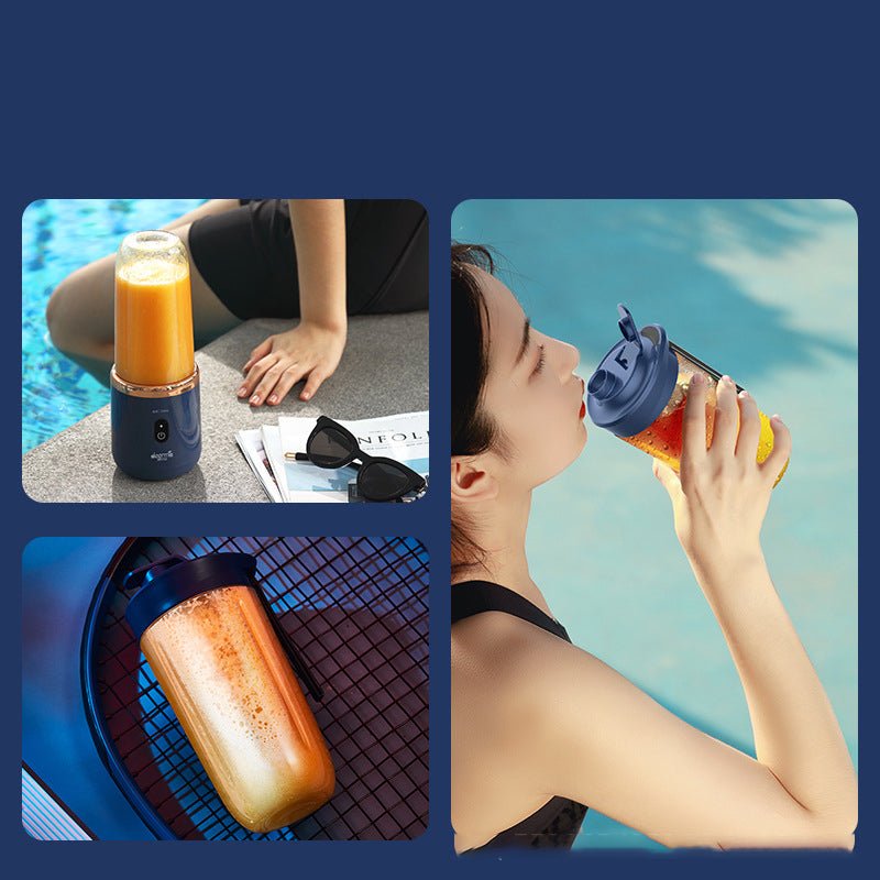 6blade Portable Blender Mini Juicer Cup Extractor Smoothie USB Charging Fruit Squeezer Blender Food Mixer Ice Crusher Portable Juicer Machine - pokema292ae2242a8ed30108ab9ad7aea37f9b