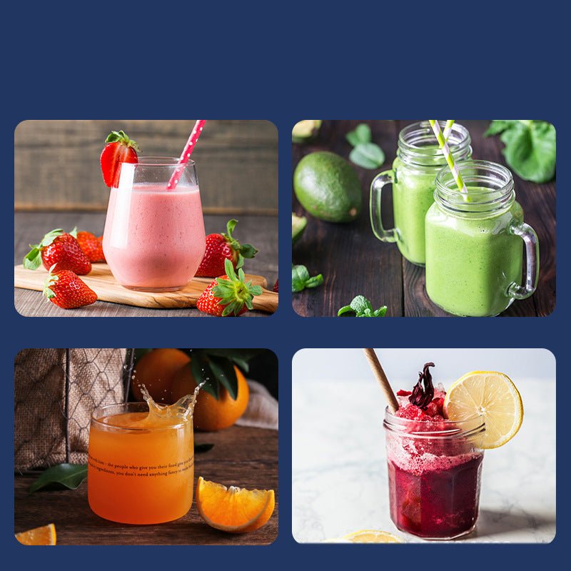 6blade Portable Blender Mini Juicer Cup Extractor Smoothie USB Charging Fruit Squeezer Blender Food Mixer Ice Crusher Portable Juicer Machine - pokemae7333e4632f3352f1ea0e94026dbd335