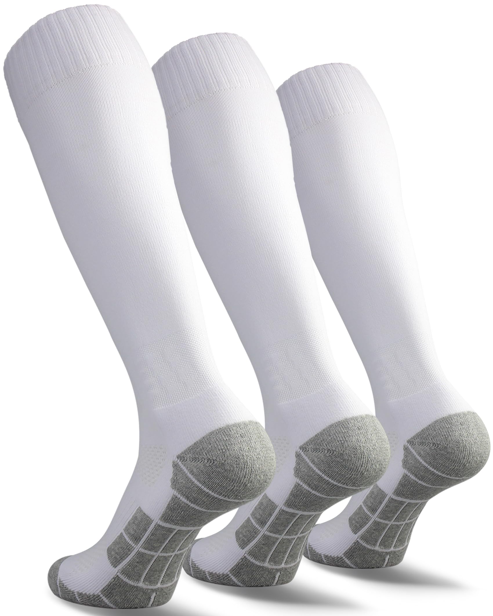 CWVLC Soccer Socks (3/5 pairs) Team Sport Knee High Socks for Adult Youth Kids