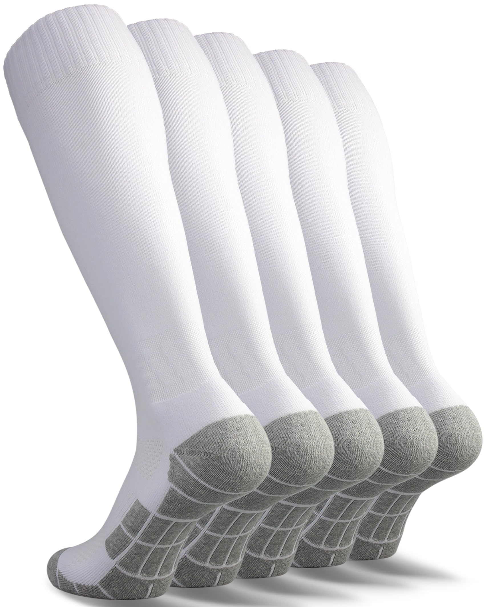 CWVLC Soccer Socks (3/5 pairs) Team Sport Knee High Socks for Adult Youth Kids