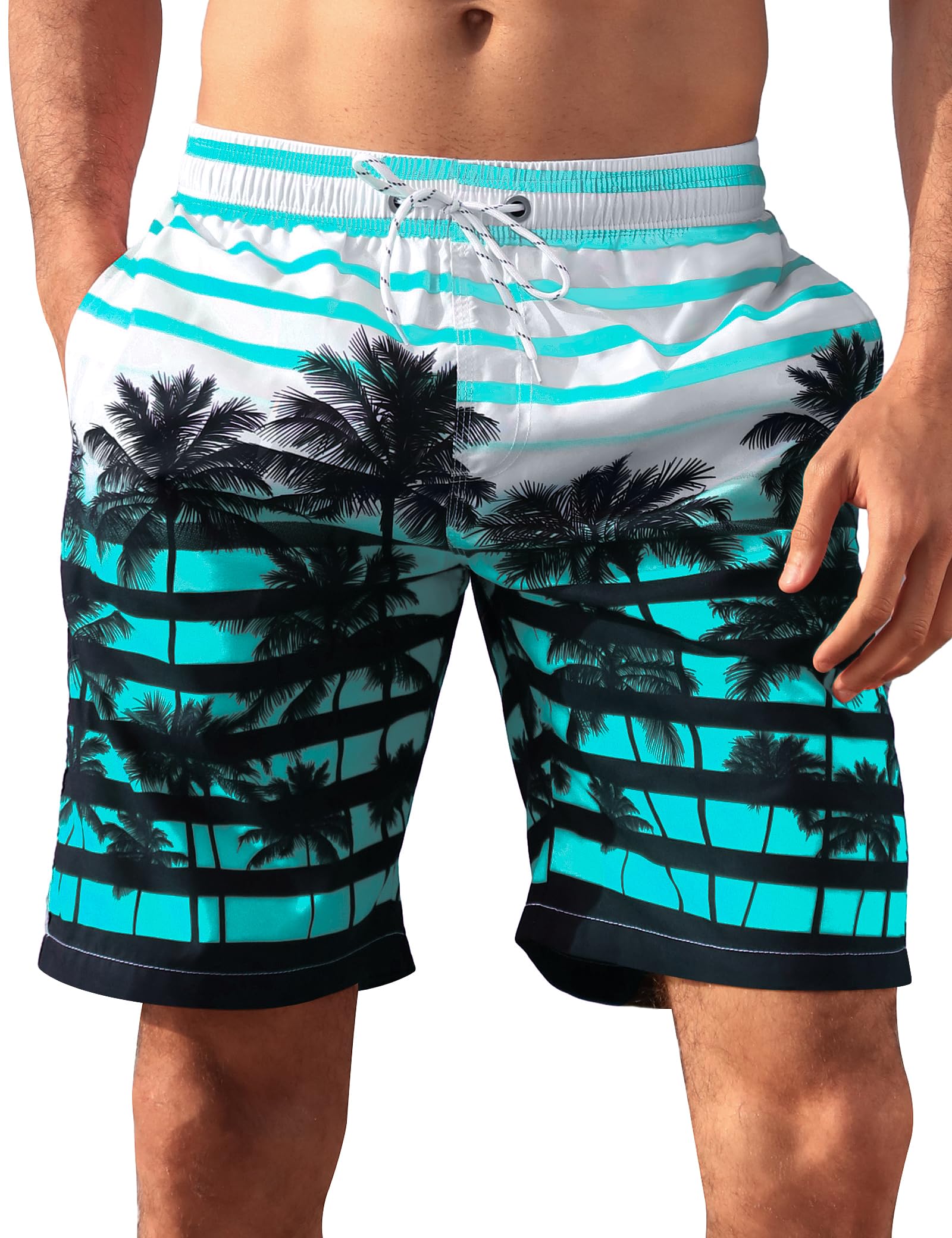 APTRO Men's Swim Trunks Quick Dry Swim Shorts 9" Inseam Bathing Suit with Mesh Lining
