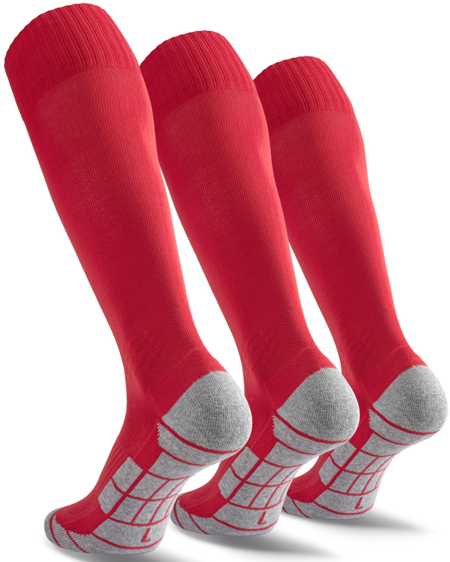 CWVLC Soccer Socks (3/5 pairs) Team Sport Knee High Socks for Adult Youth Kids