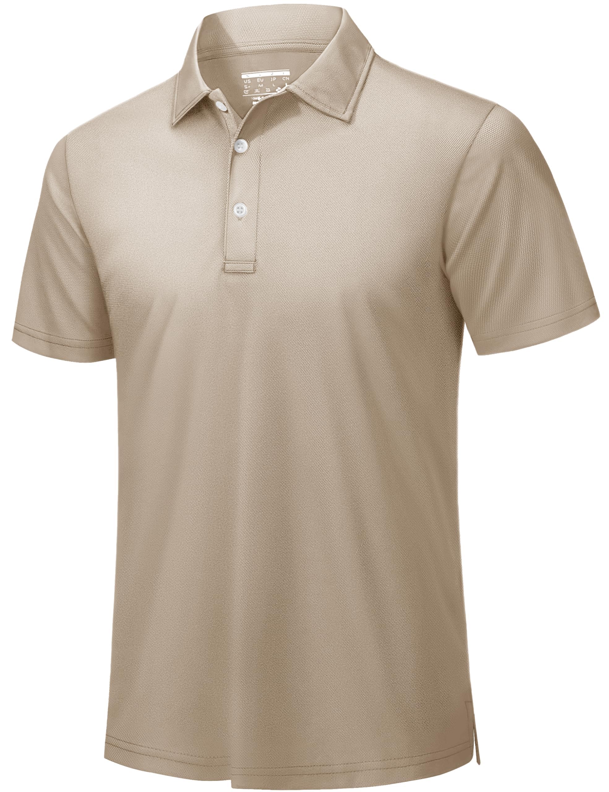 TACVASEN Mens Golf Polo Shirts Dry Fit Short Sleeve Collared Polos Performance Lightweight Casual Active Work T Shirts