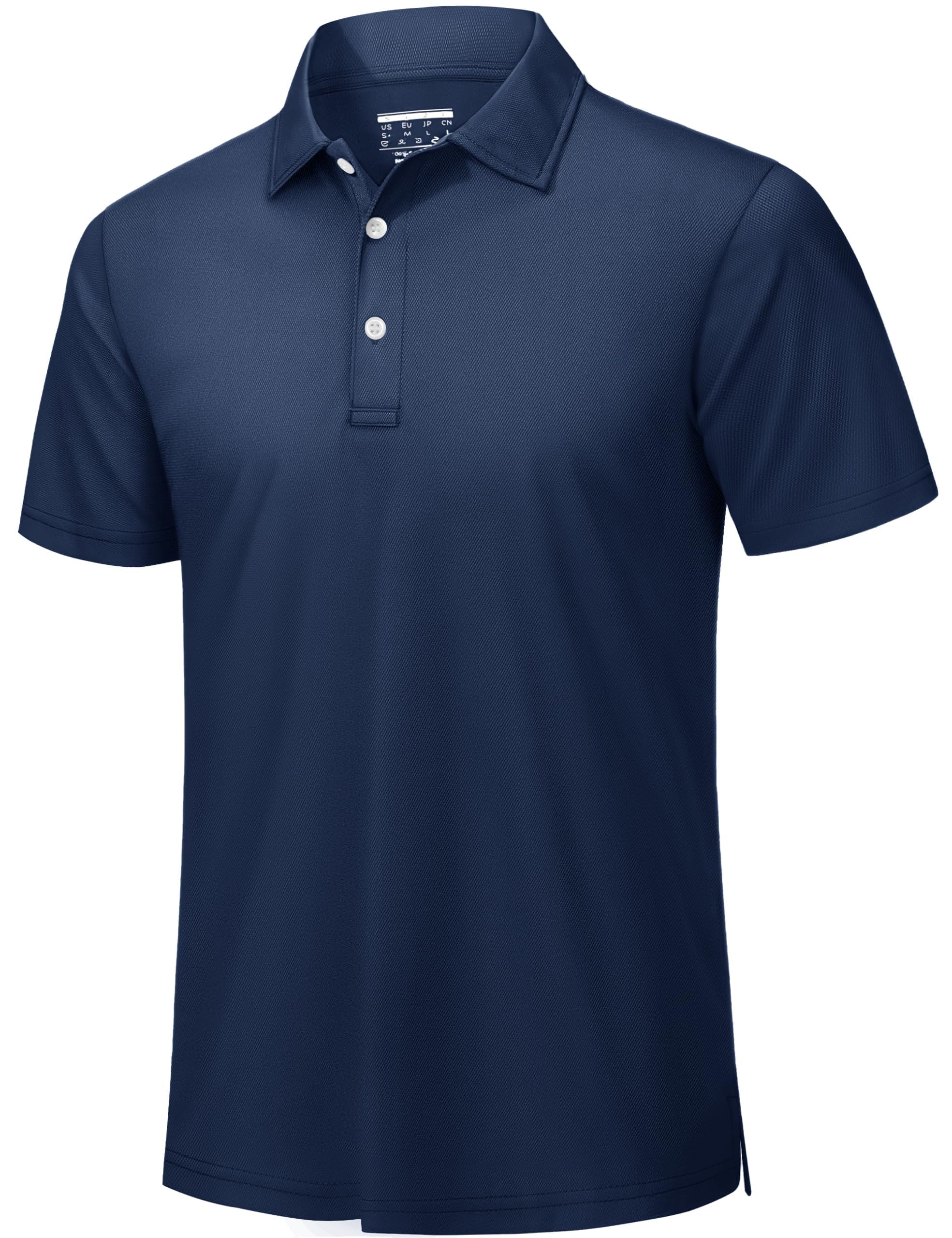 TACVASEN Mens Golf Polo Shirts Dry Fit Short Sleeve Collared Polos Performance Lightweight Casual Active Work T Shirts