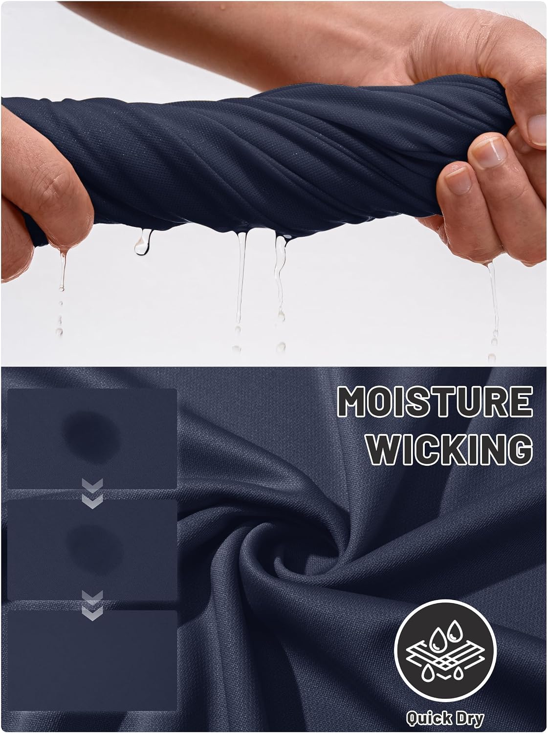 TACVASEN Mens Golf Polo Shirts Dry Fit Short Sleeve Collared Polos Performance Lightweight Casual Active Work T Shirts