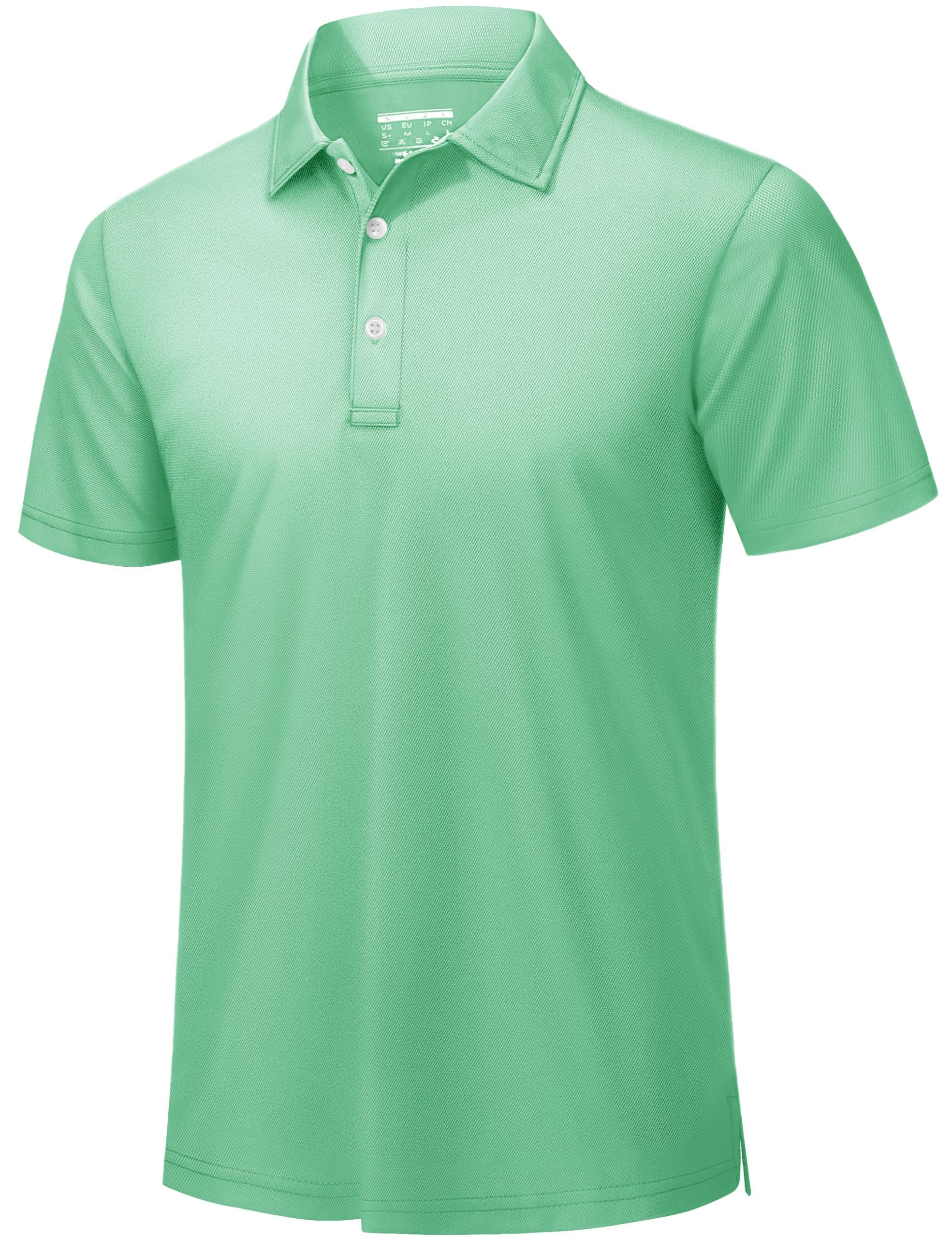 TACVASEN Mens Golf Polo Shirts Dry Fit Short Sleeve Collared Polos Performance Lightweight Casual Active Work T Shirts