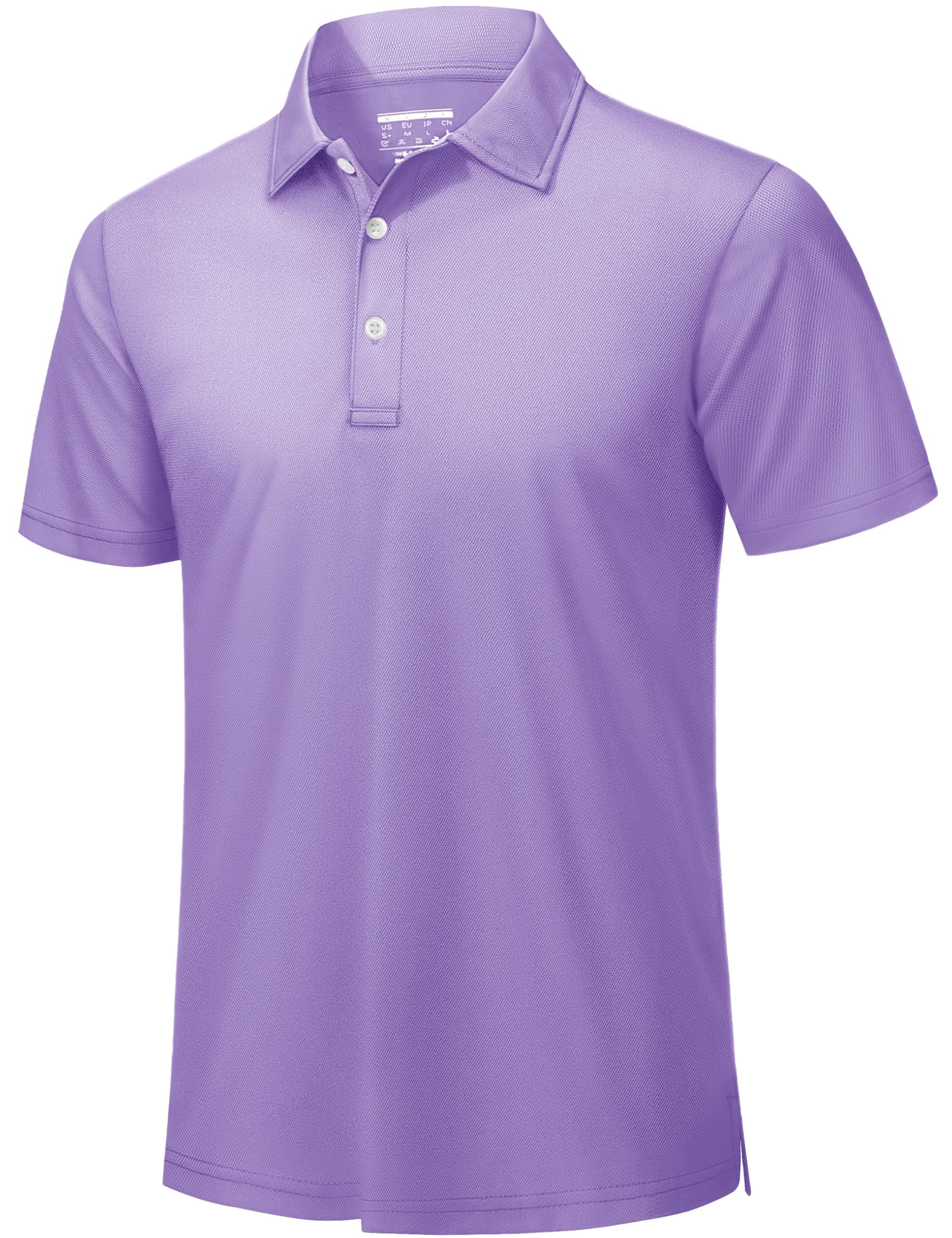 TACVASEN Mens Golf Polo Shirts Dry Fit Short Sleeve Collared Polos Performance Lightweight Casual Active Work T Shirts
