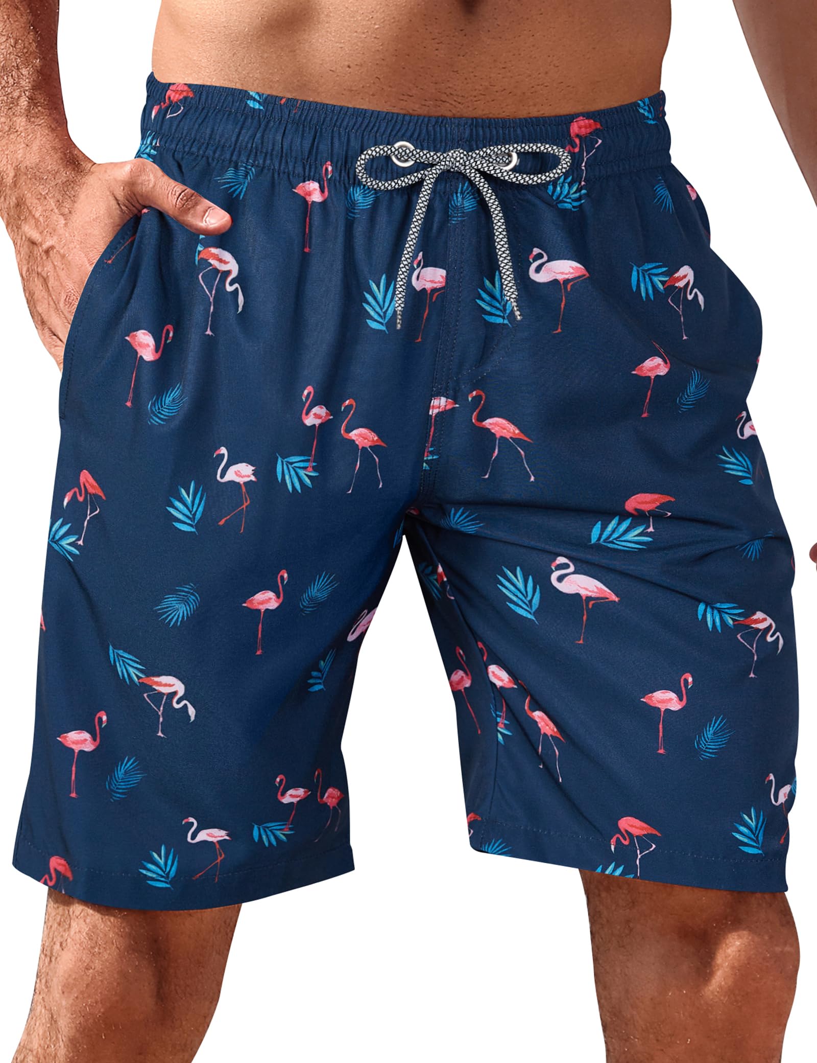 APTRO Men's Swim Trunks Quick Dry Swim Shorts 9" Inseam Bathing Suit with Mesh Lining