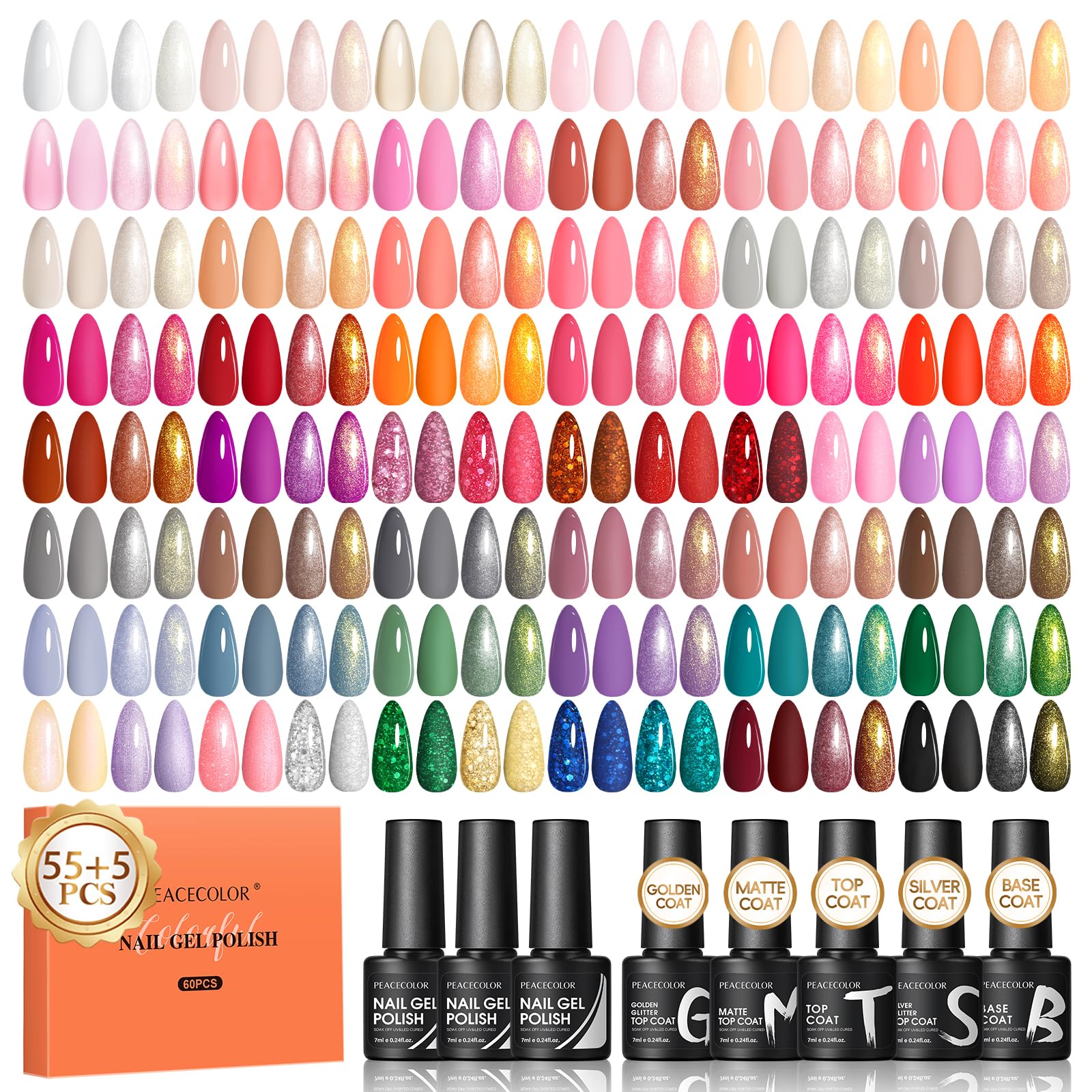 83 PCS Gel Nail Polish Kit with Drill U V Light, 56 Colors Gel Polish Nail Kit All Seasons Colors with Cat Eye Nail Polish Matte/Glossy Glitter Base Top Coat Manicure Tools Gifts for Women - pokema83 PCS Gel Nail Polish Kit with Drill U V Light, 56 Colors Gel Polish Nail Kit All Seasons Colors with Cat Eye Nail Polish Matte/Glossy Glitter Base Top Coat Manicure Tools Gifts for Women