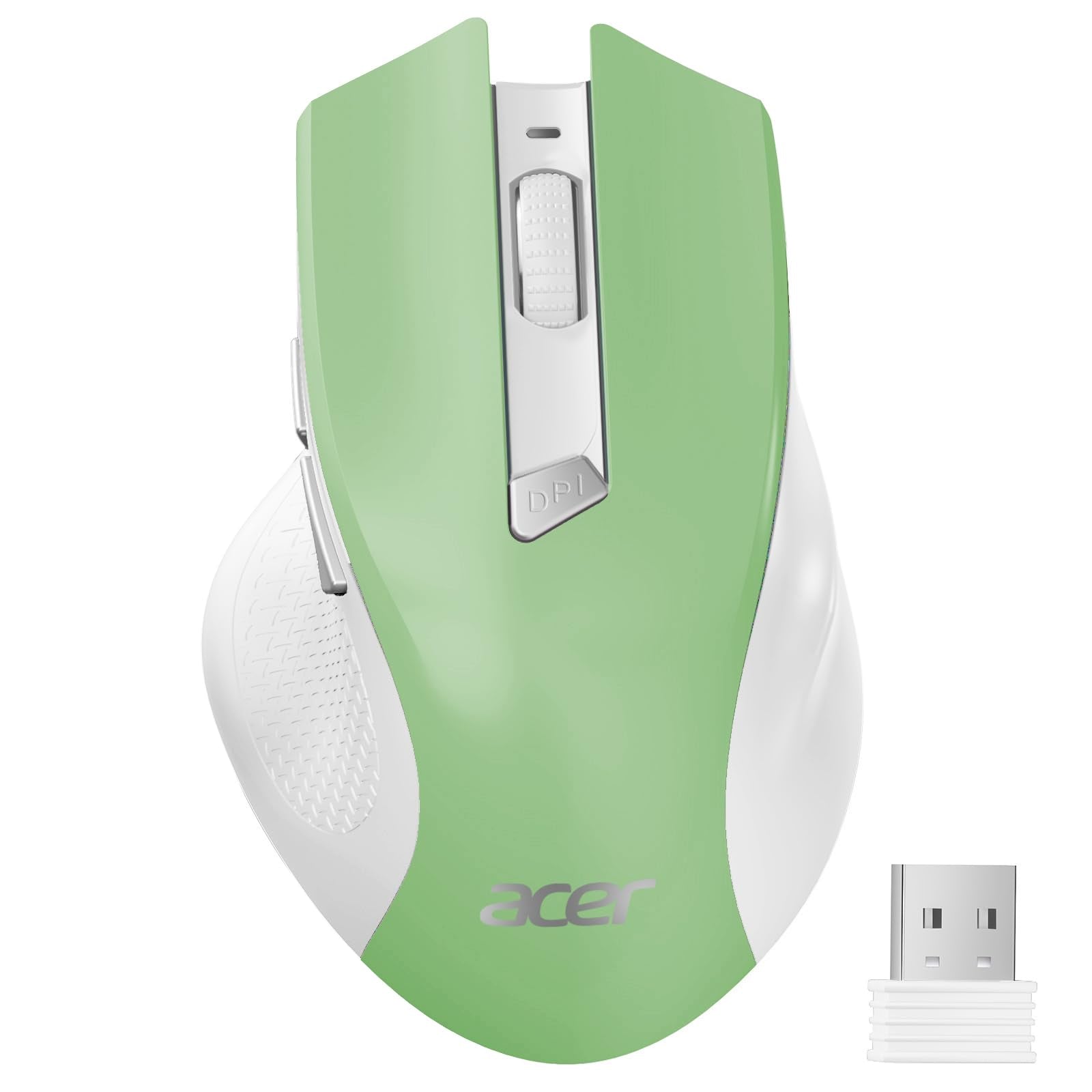 Acer Wireless Mouse for Laptop, 2.4GHz USB Mice with USB-A Receiver | Office Computer Mouse Wireless wtih 3 Adjustable DPI, 6 Buttons, Medium to Large Sized Hands for PC, Laptop, Desktop - pokemaAcer Wireless Mouse for Laptop, 2.4GHz USB Mice with USB-A Receiver | Office Computer Mouse Wireless wtih 3 Adjustable DPI, 6 Buttons, Medium to Large Sized Hands for PC, Laptop, Desktop