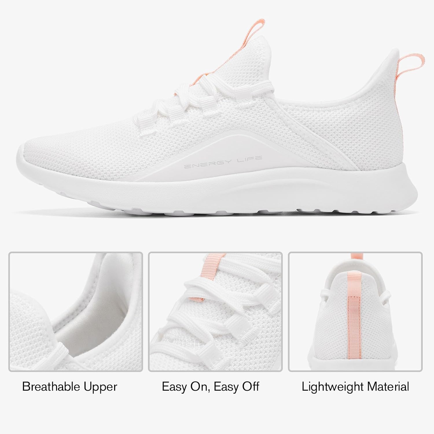 ALEADER Women's Energycloud Lightweight Slip On Walking Running Shoes - pokemaALEADER Women's Energycloud Lightweight Slip On Walking Running Shoes