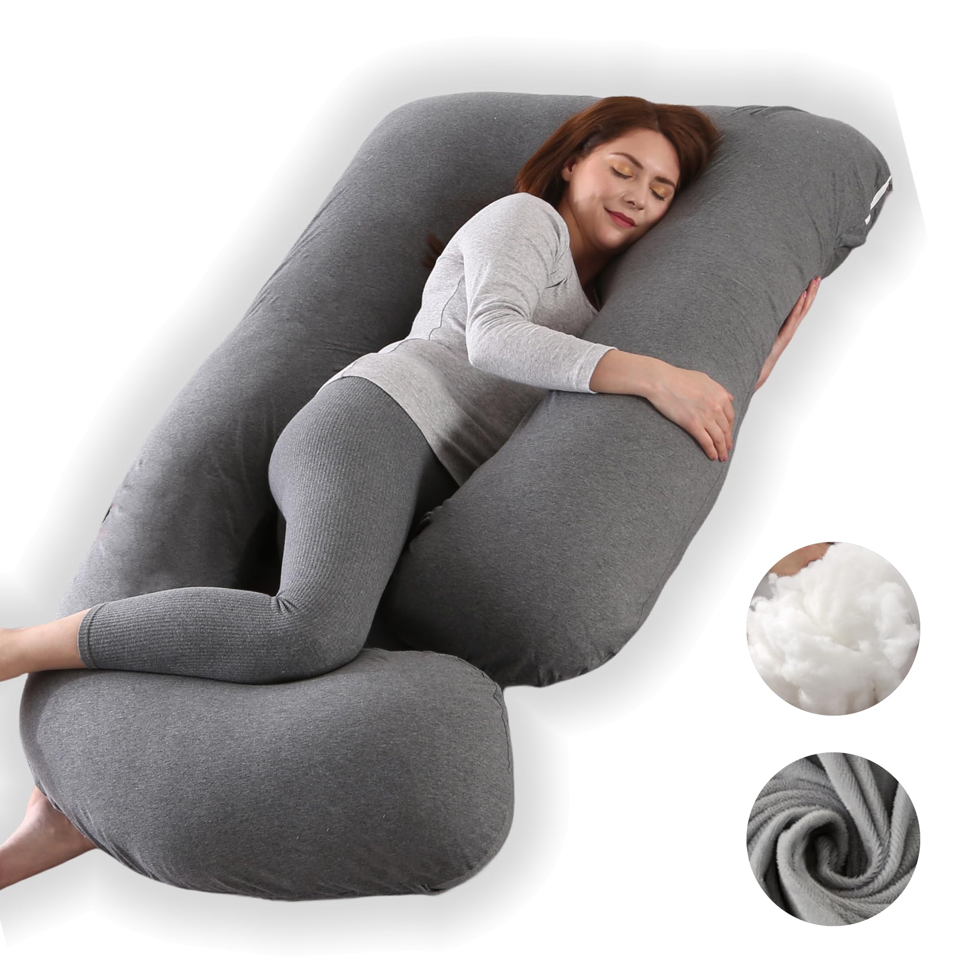 ALLOPERA Pregnancy Pillow, Full Body 57 Inch Maternity Pillow with Removable Washable Cover - Sleep Support for Legs, Back, Neck, Shoulder, HIPS, Belly for Pregnent Women, Velvet Cover (Black) - pokemaALLOPERA Pregnancy Pillow, Full Body 57 Inch Maternity Pillow with Removable Washable Cover - Sleep Support for Legs, Back, Neck, Shoulder, HIPS, Belly for Pregnent Women, Velvet Cover (Black)