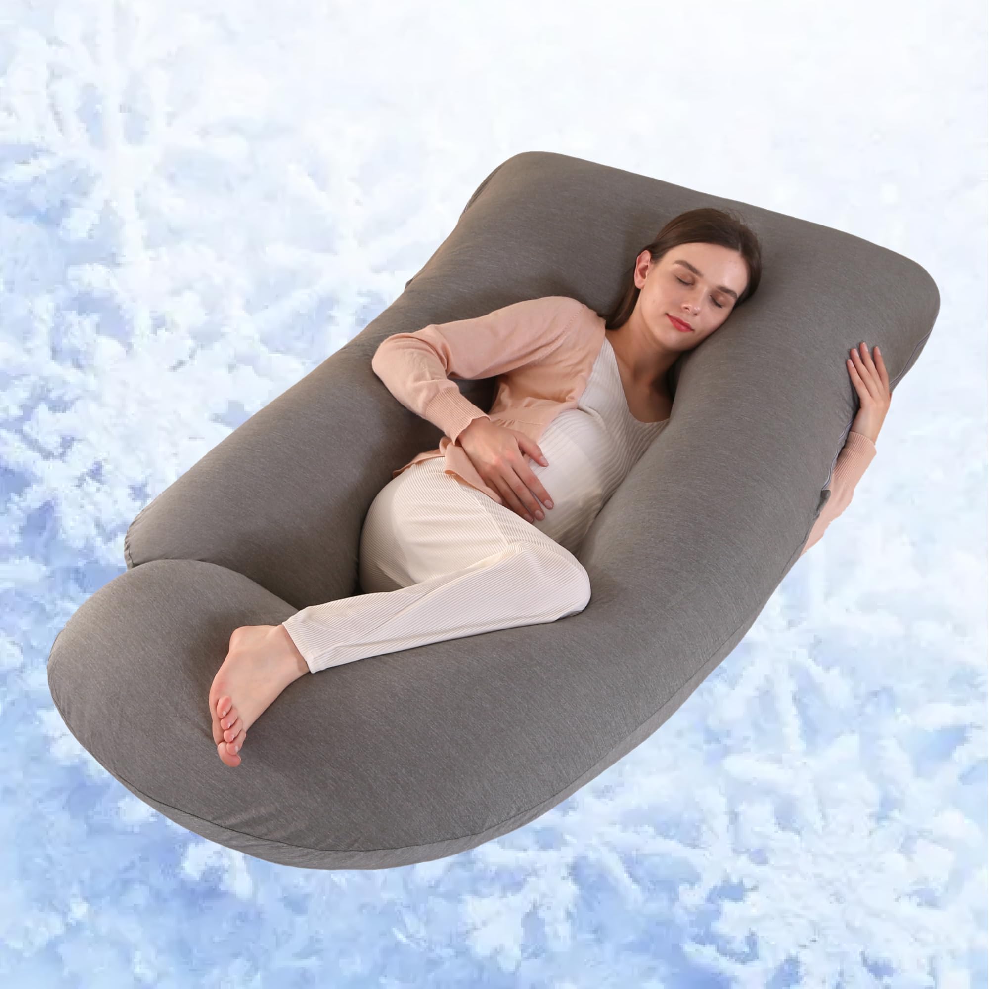ALLOPERA Pregnancy Pillow, Full Body 57 Inch Maternity Pillow with Removable Washable Cover - Sleep Support for Legs, Back, Neck, Shoulder, HIPS, Belly for Pregnent Women, Velvet Cover (Black) - pokemaALLOPERA Pregnancy Pillow, Full Body 57 Inch Maternity Pillow with Removable Washable Cover - Sleep Support for Legs, Back, Neck, Shoulder, HIPS, Belly for Pregnent Women, Velvet Cover (Black)